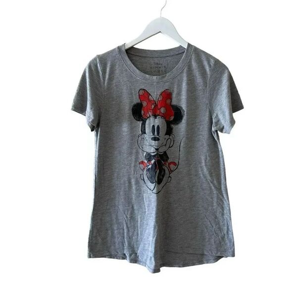 Disney Parks Minnie Mouse Disneyland T-Shirt Gray Graphic Faded SZ M#2163 - Picture 1 of 9